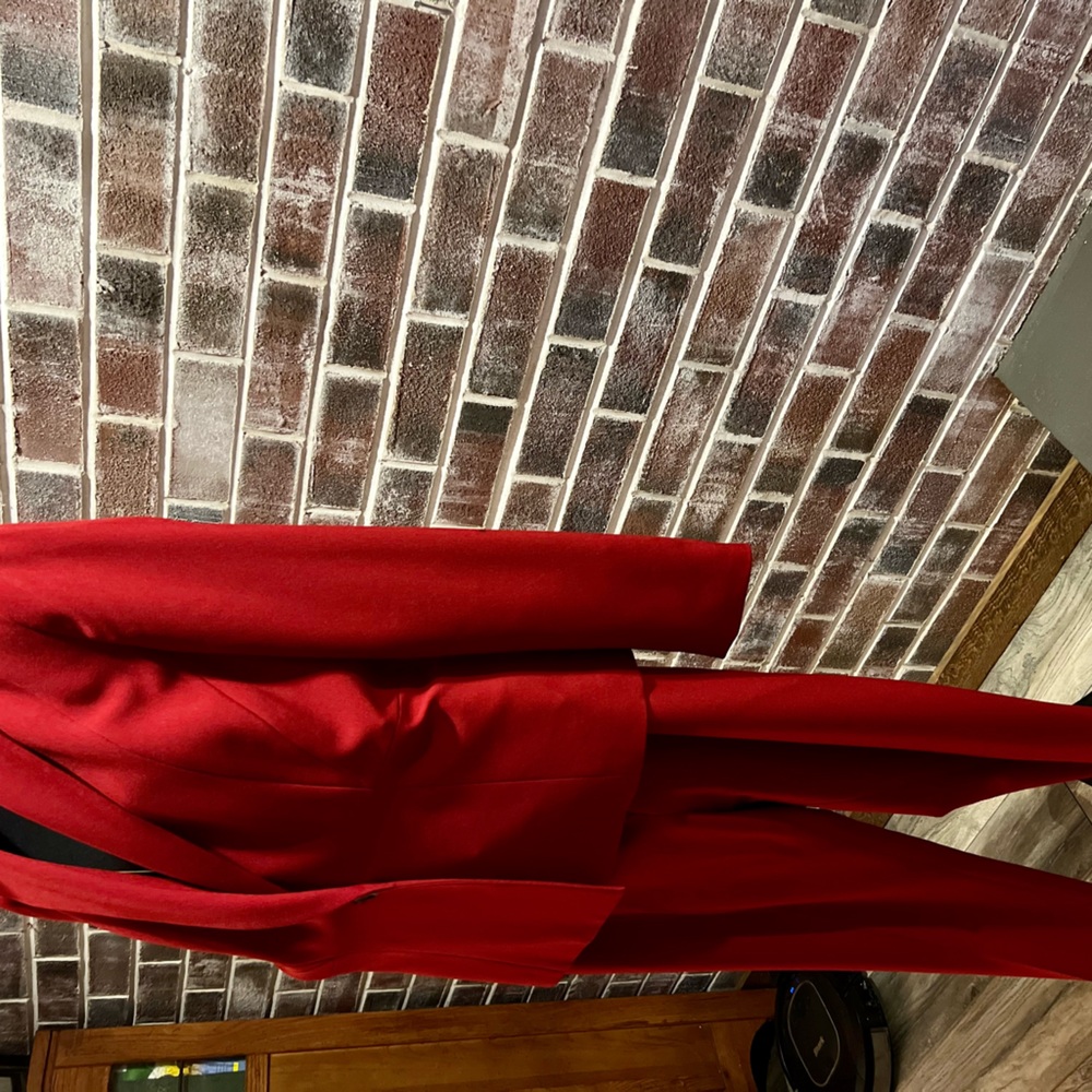 Kasper red pant suit